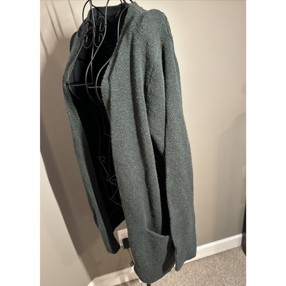 A New Day Women’s Open Front Cardigan Sweater Green Size M Cotton Blend Pockets - Picture 5 of 8